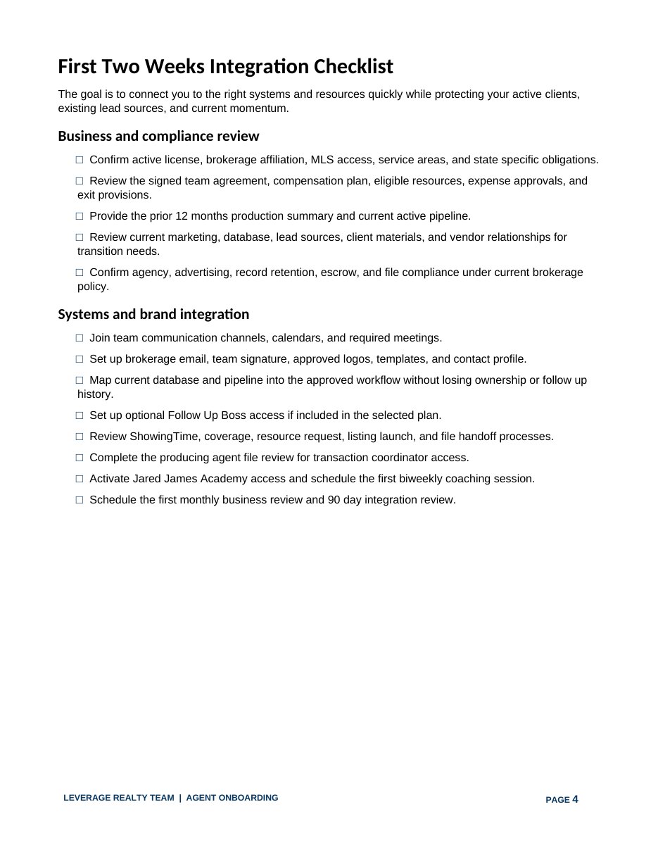 Producing Agent — Example Onboarding Package, page 4