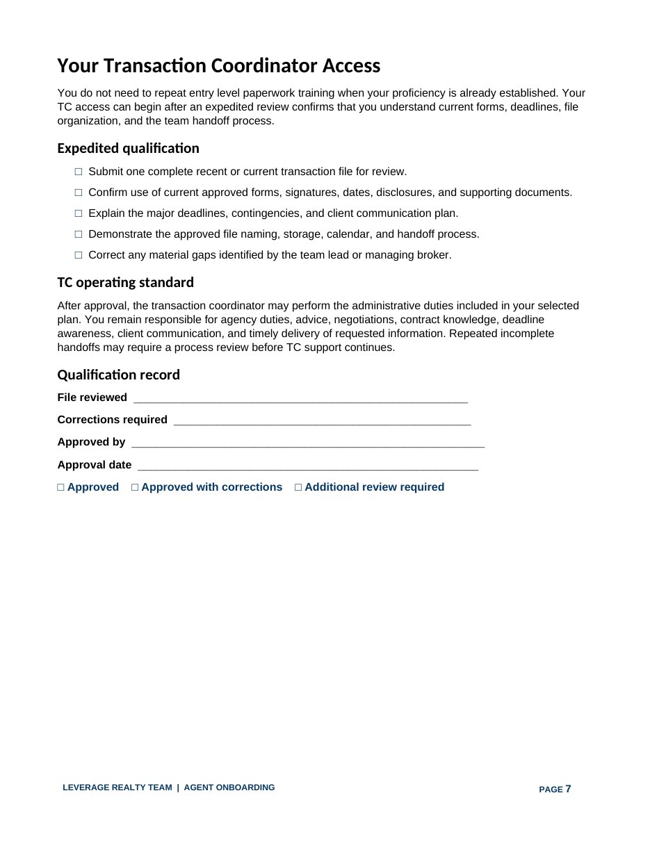 Producing Agent — Example Onboarding Package, page 7