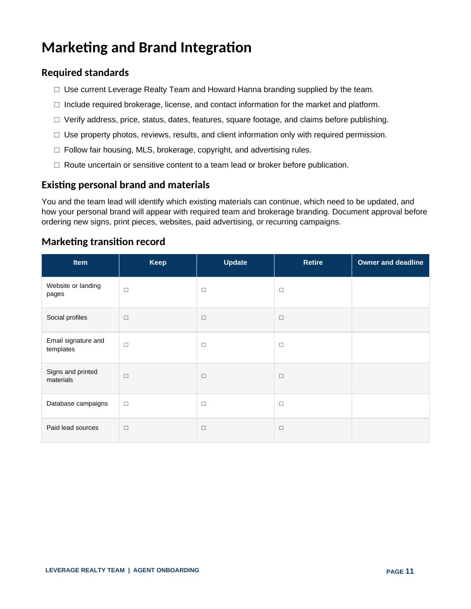 Producing Agent — Example Onboarding Package, page 11