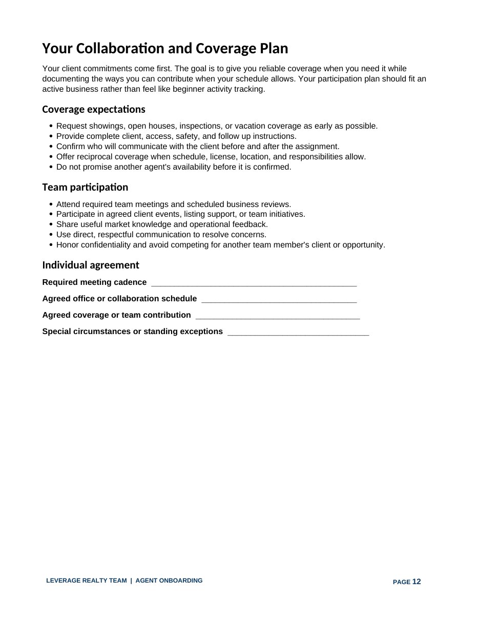 Producing Agent — Example Onboarding Package, page 12